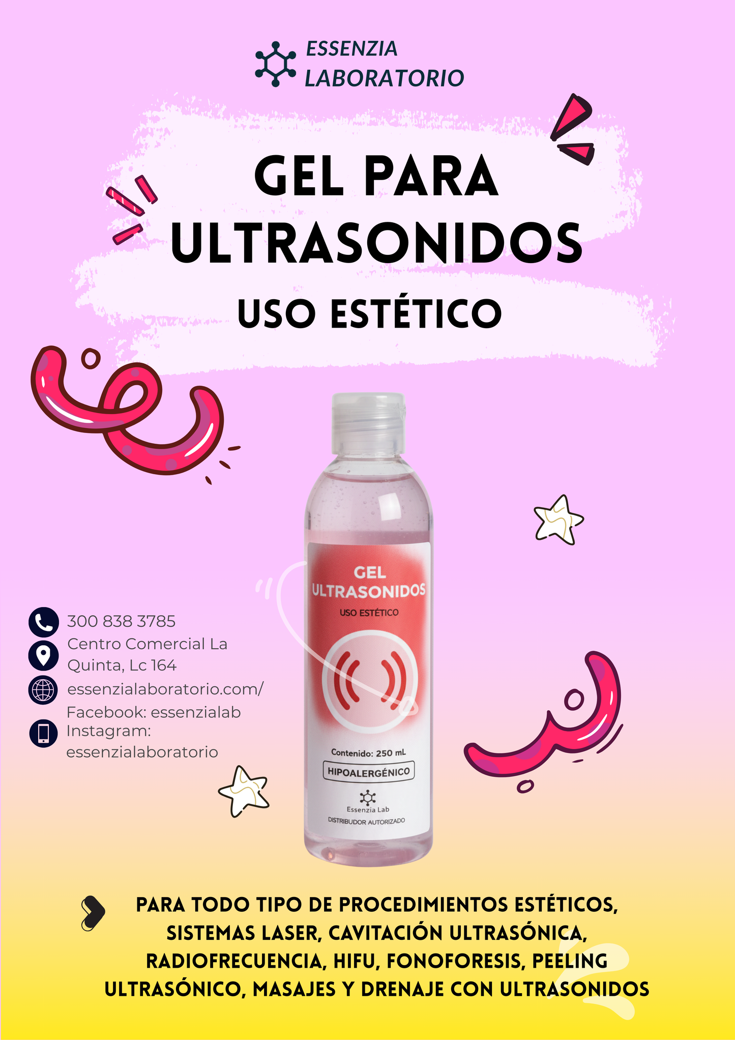 Geles para ultrasonidos para estéticas PREMIUM